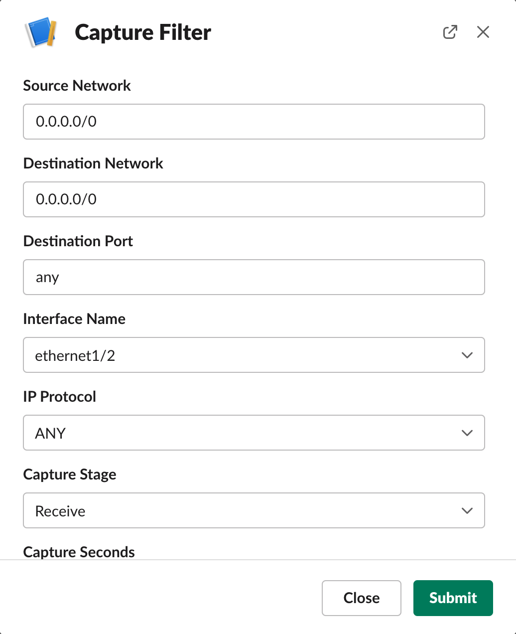 Capture Traffic Filter