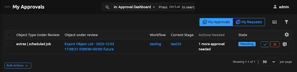 Approval Workflow Dashboard Approvals