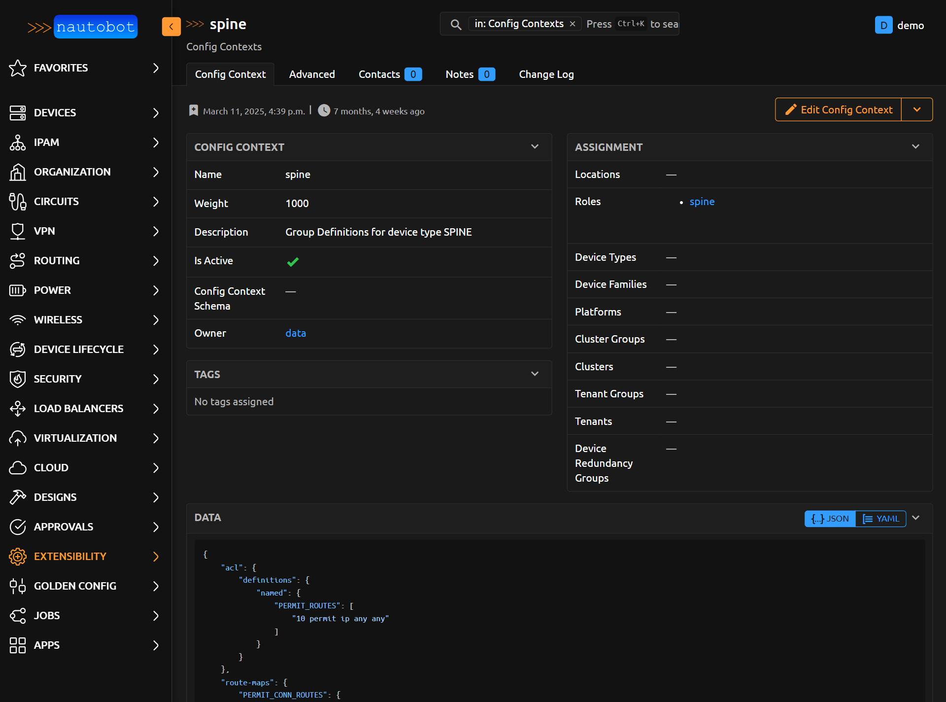 Config Contexts
