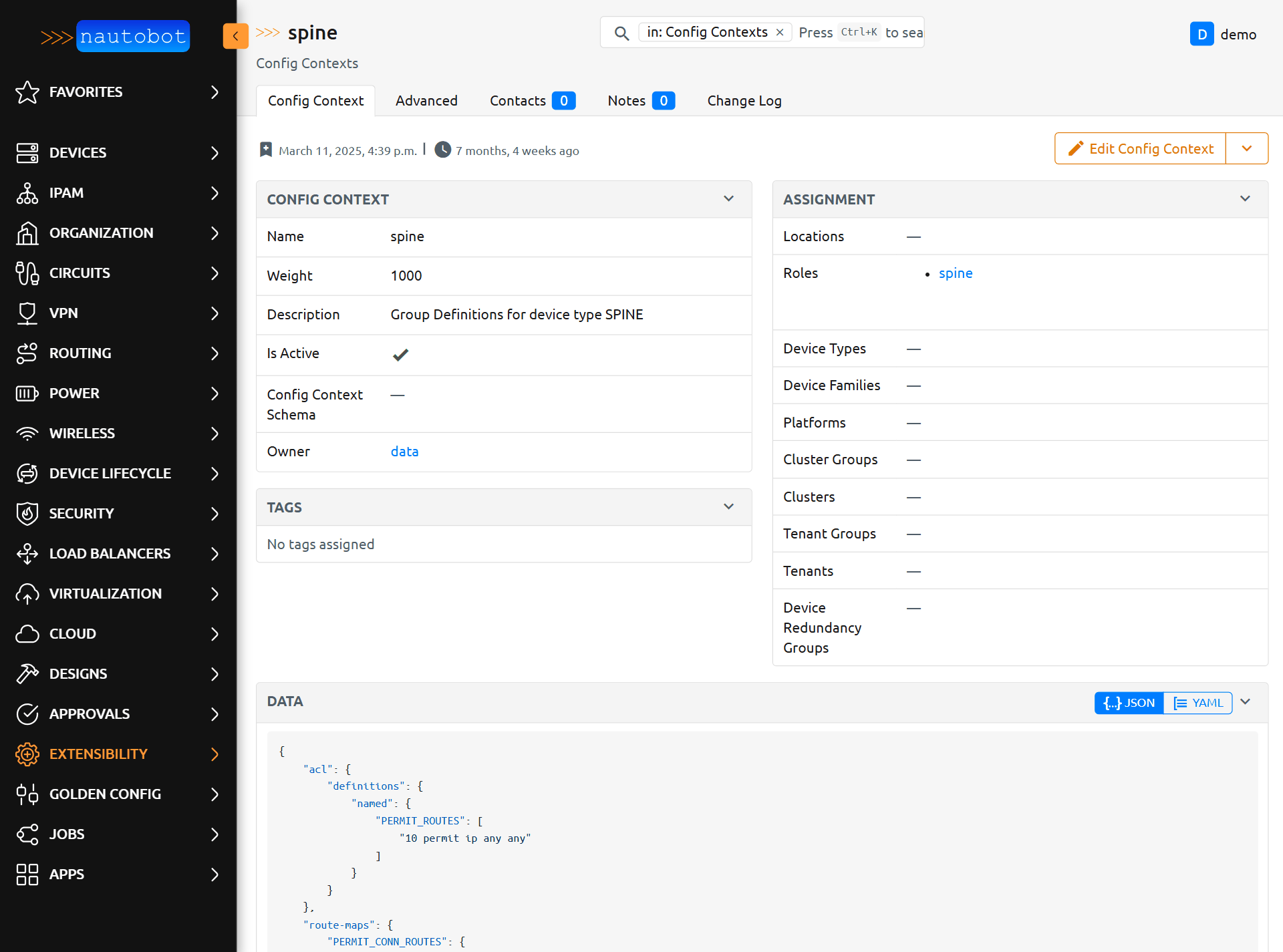 Config Contexts