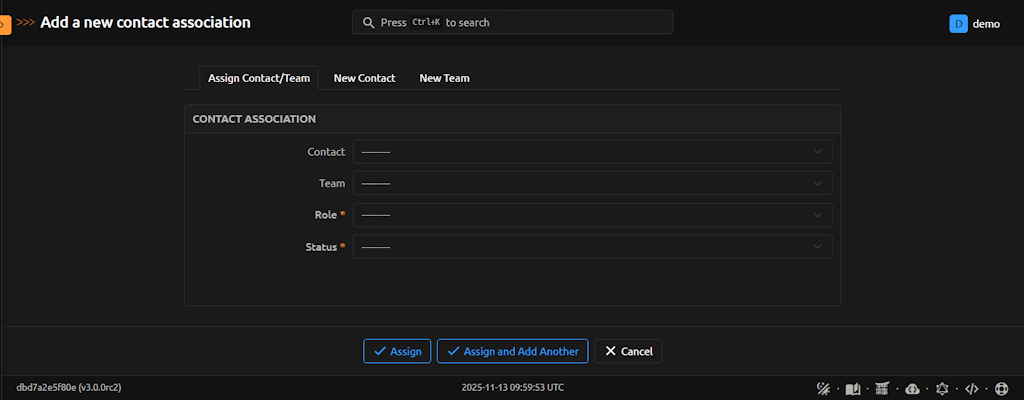 Existing Contact Form