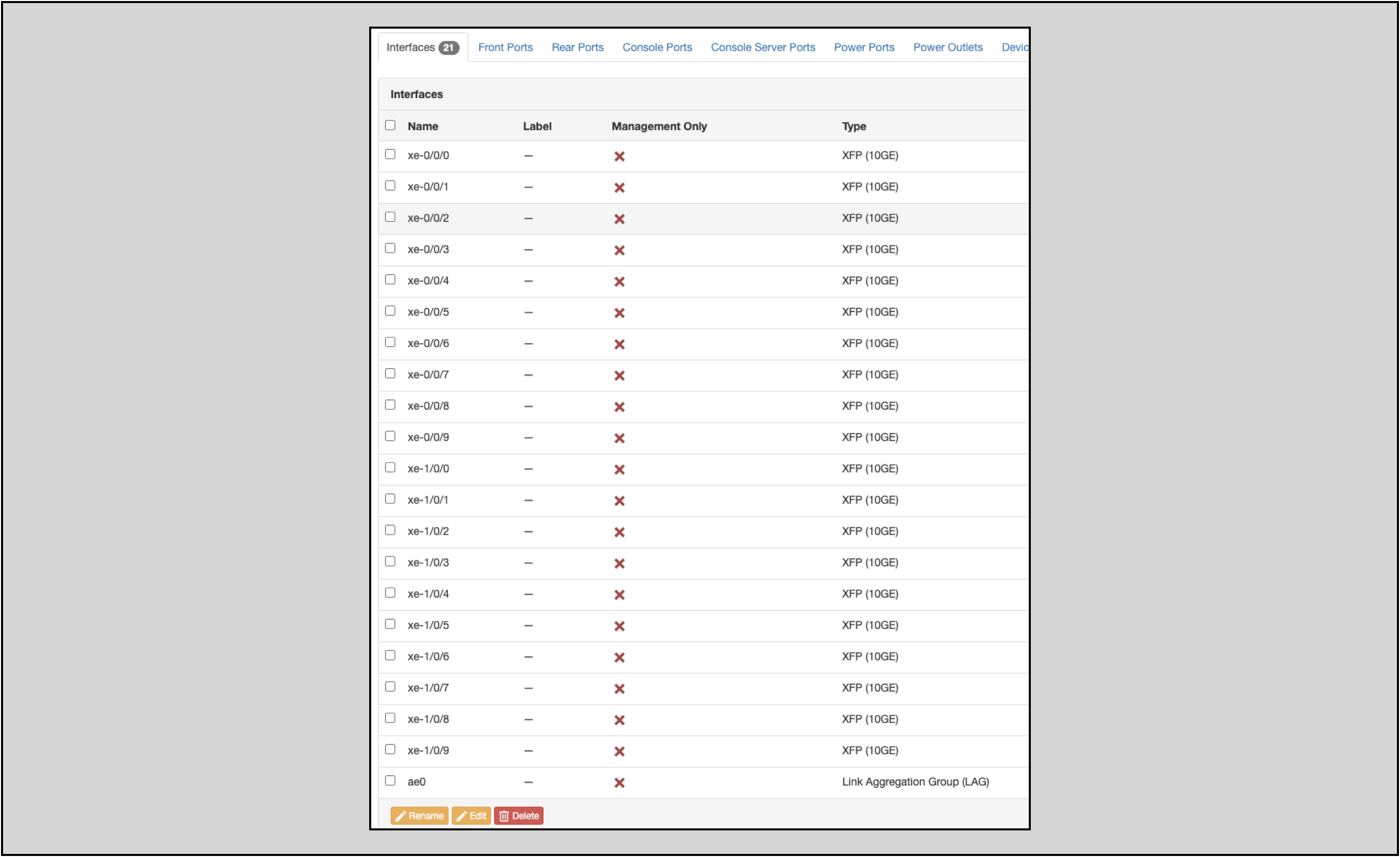 Interfaces - Nautobot Documentation