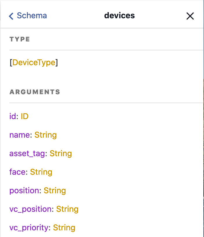 Documentation Explorer: Devices Attributes