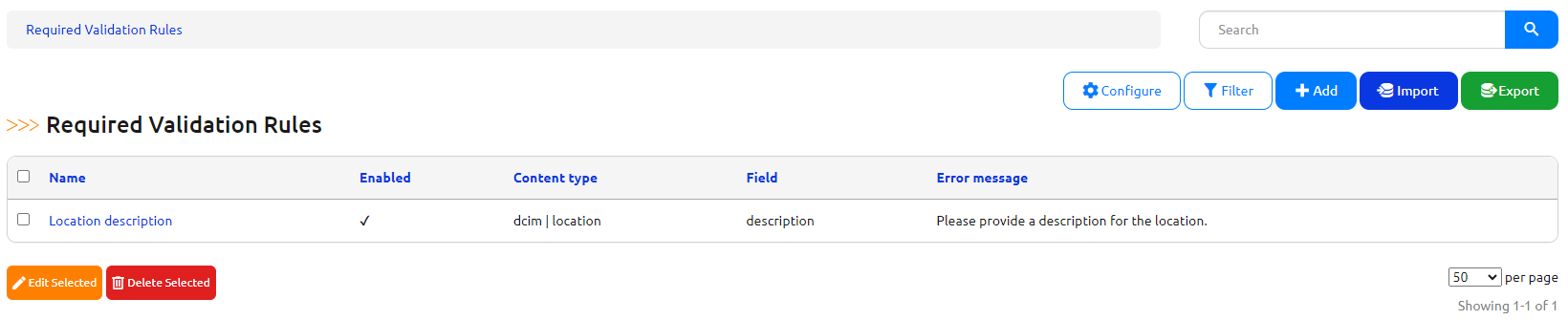 Required List